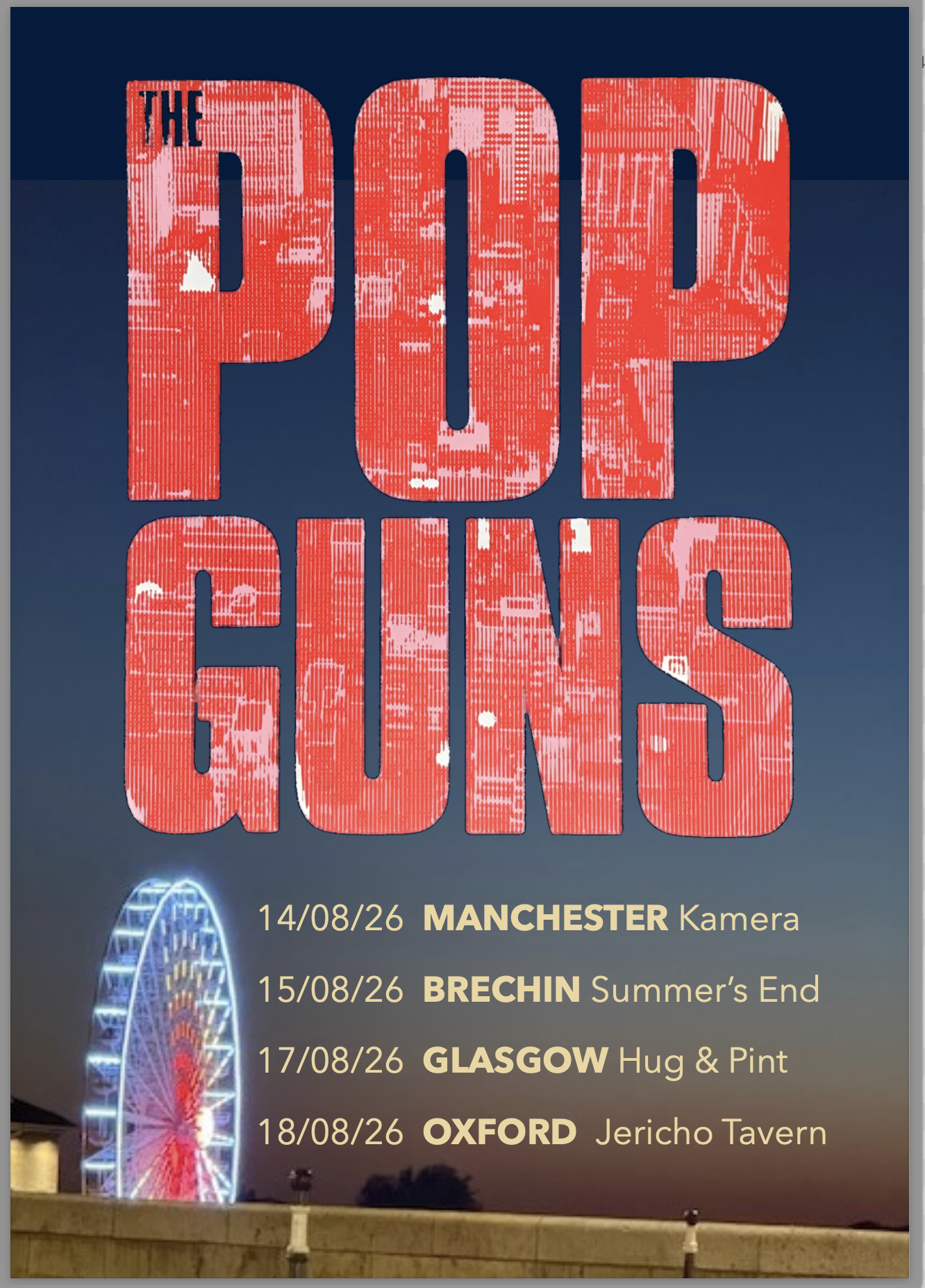 POPGUNS TOUR POSTER